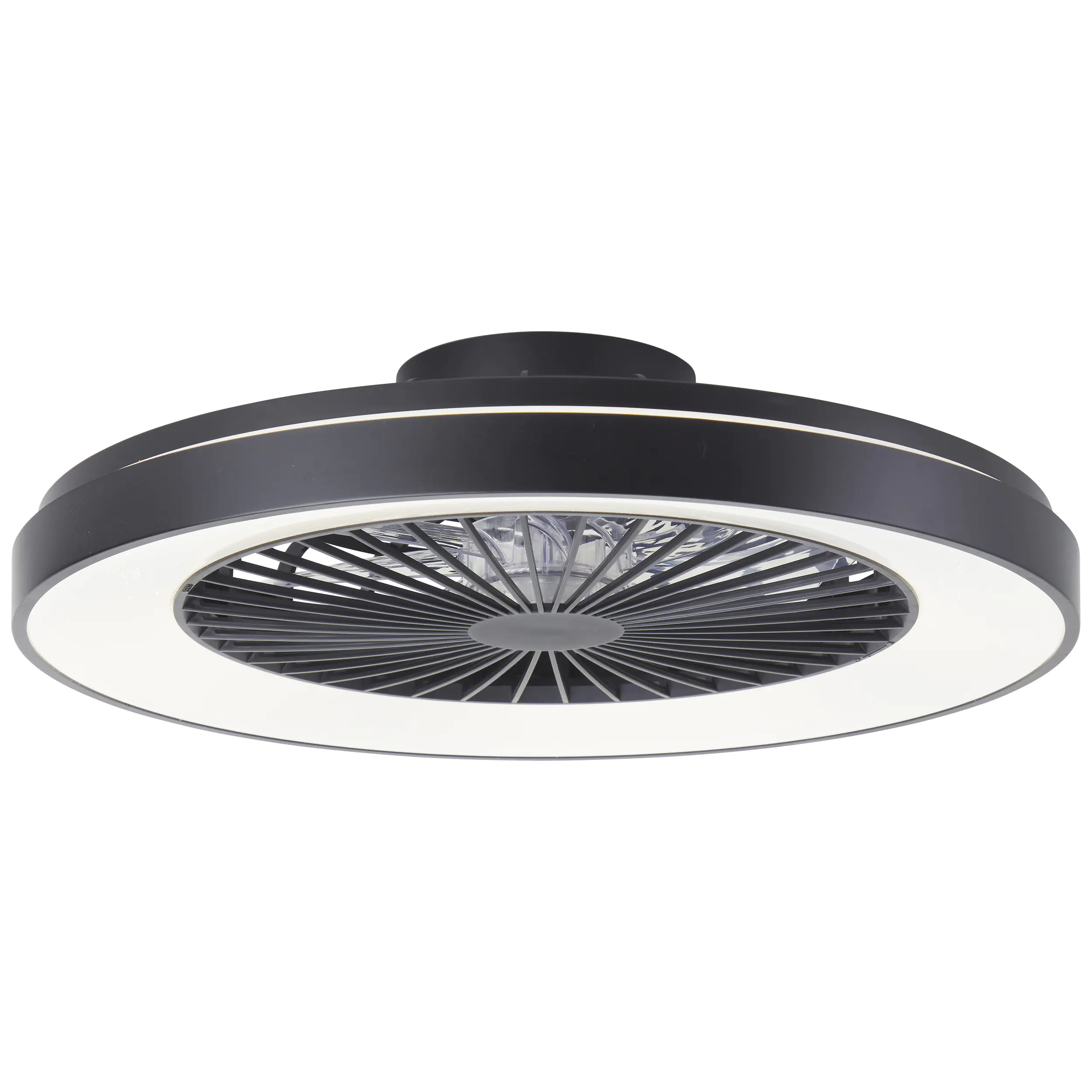 Brilliant LED Deckenleuchte mit Ventilator Mazzaro Ø 58 cm 55 W schwarz