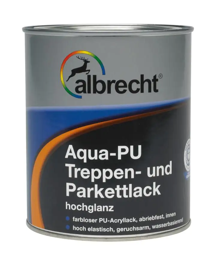 Albrecht Aqua PU-Treppen- und Parkettlack 750 ml farblos glänzend