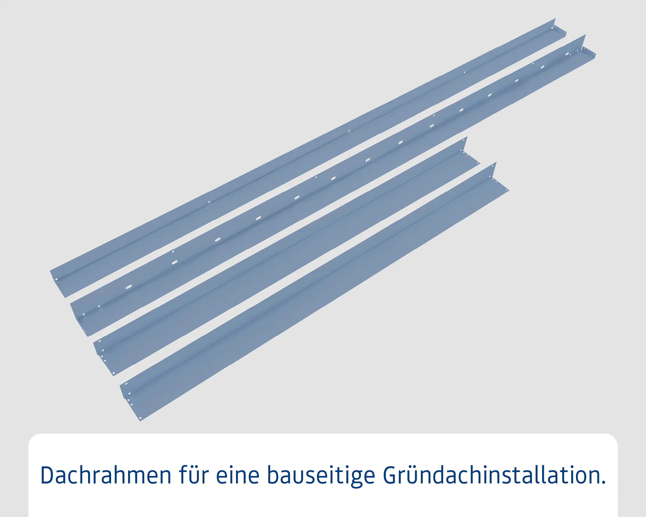 EcoStar Dachrahmen für Gründach Pultdach Typ 1 blau EcoStar Dachrahmen für Gründach Pultdach Typ 1 blau