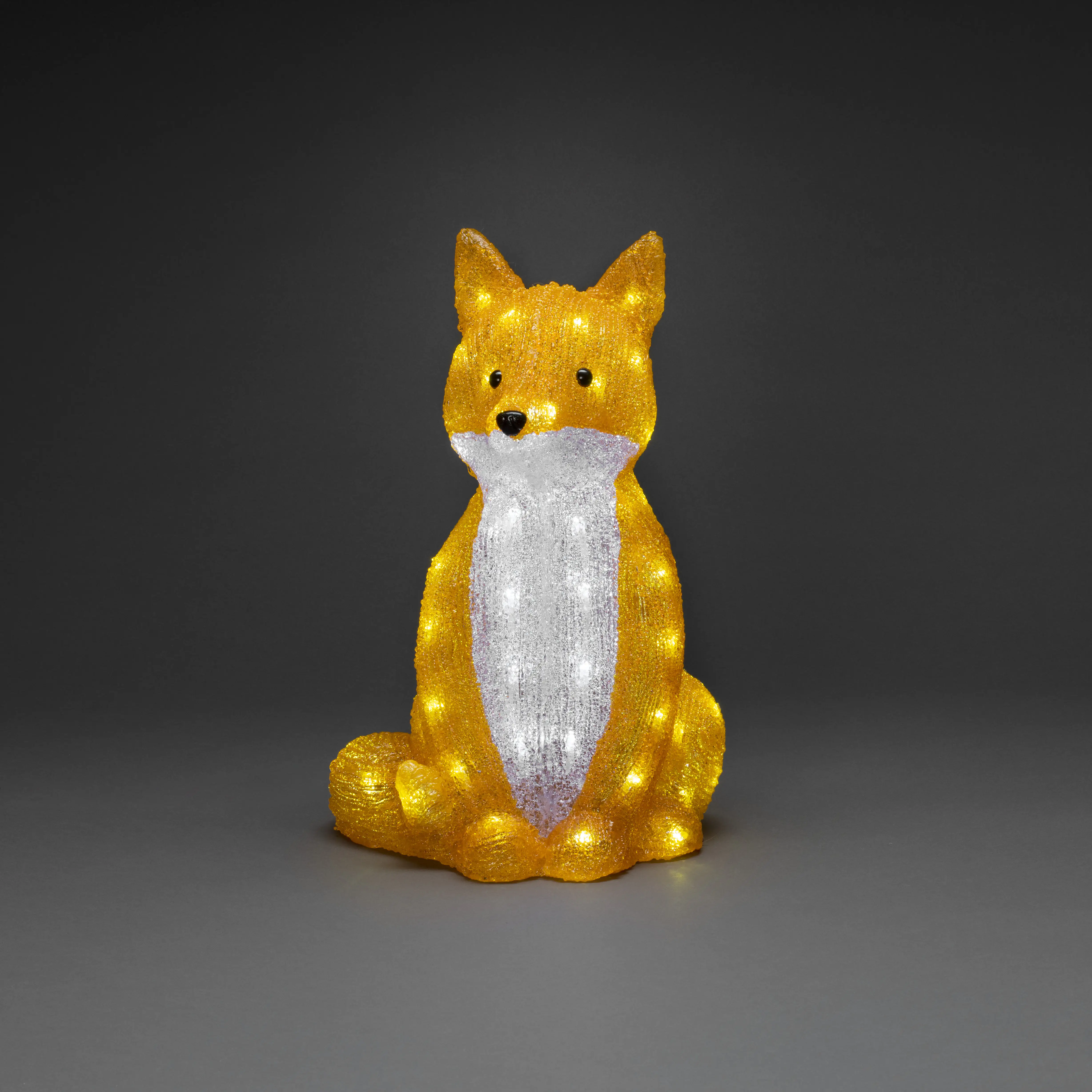 Konstsmide LED Fuchs Acryl 64 kalt weiße Dioden, 25,5cm x 24cm x 40cm