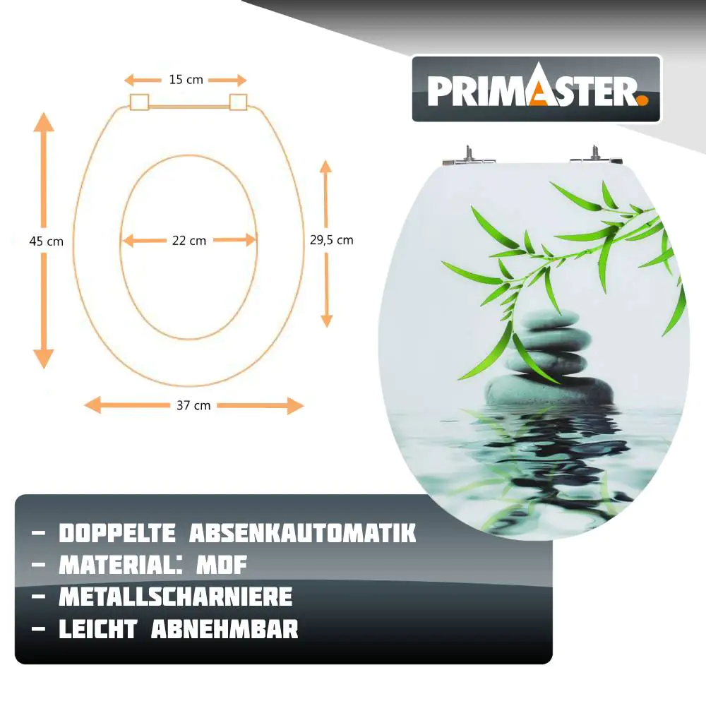 Primaster WC-Sitz Relax abnehmbar, mit Absenkautomatik Primaster WC-Sitz Relax abnehmbar, mit Absenkautomatik