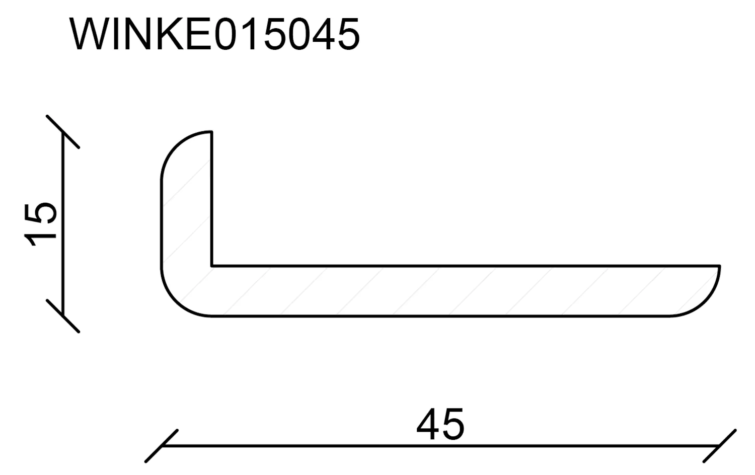 FN Neuhofer Winkelleiste 100 cm 45 x 15 mm Fichte oder Kiefer