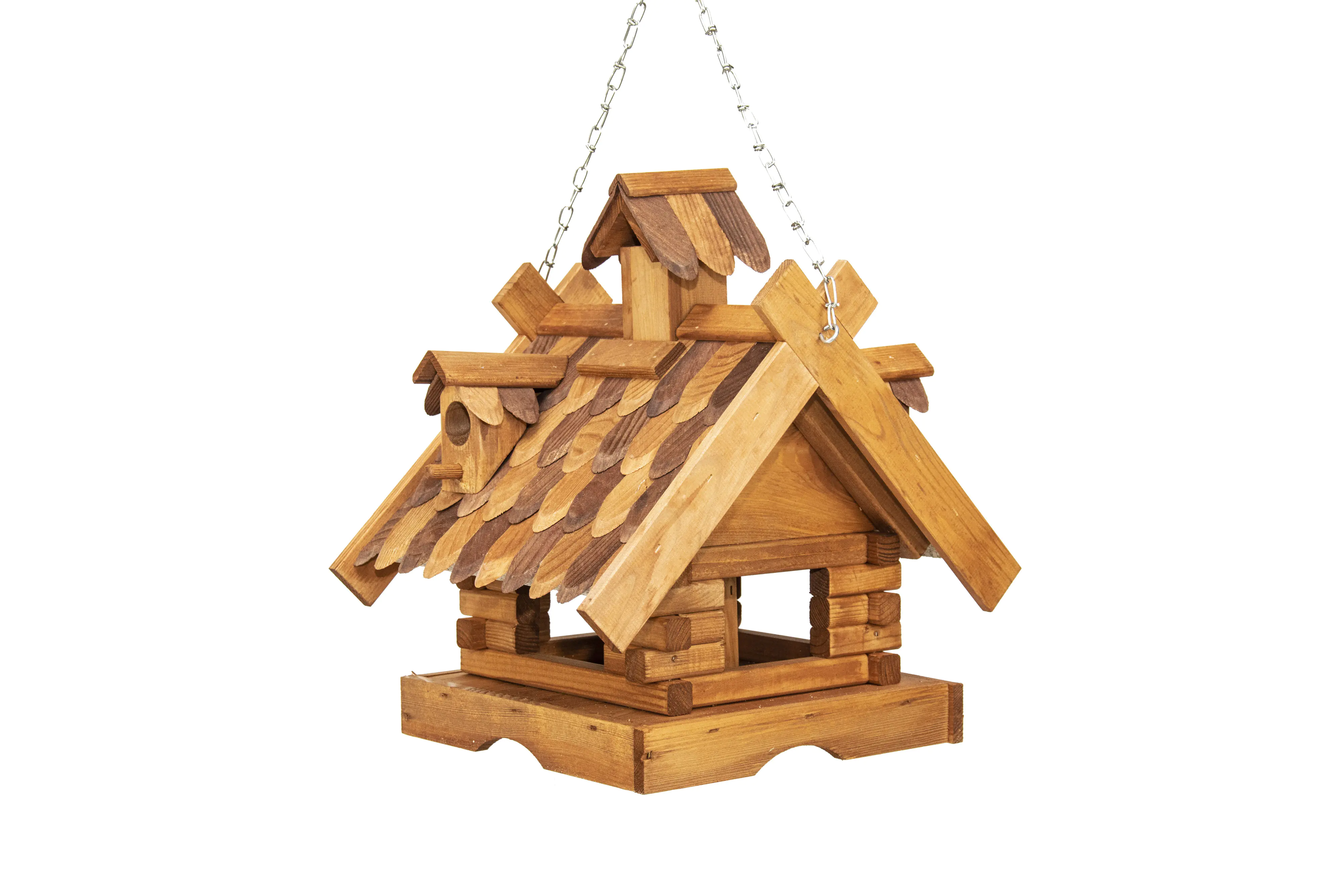 Vogelhaus Serfaus mit dekorativen Dachschindeln zum Hängen 26 x 40 x 37 cm