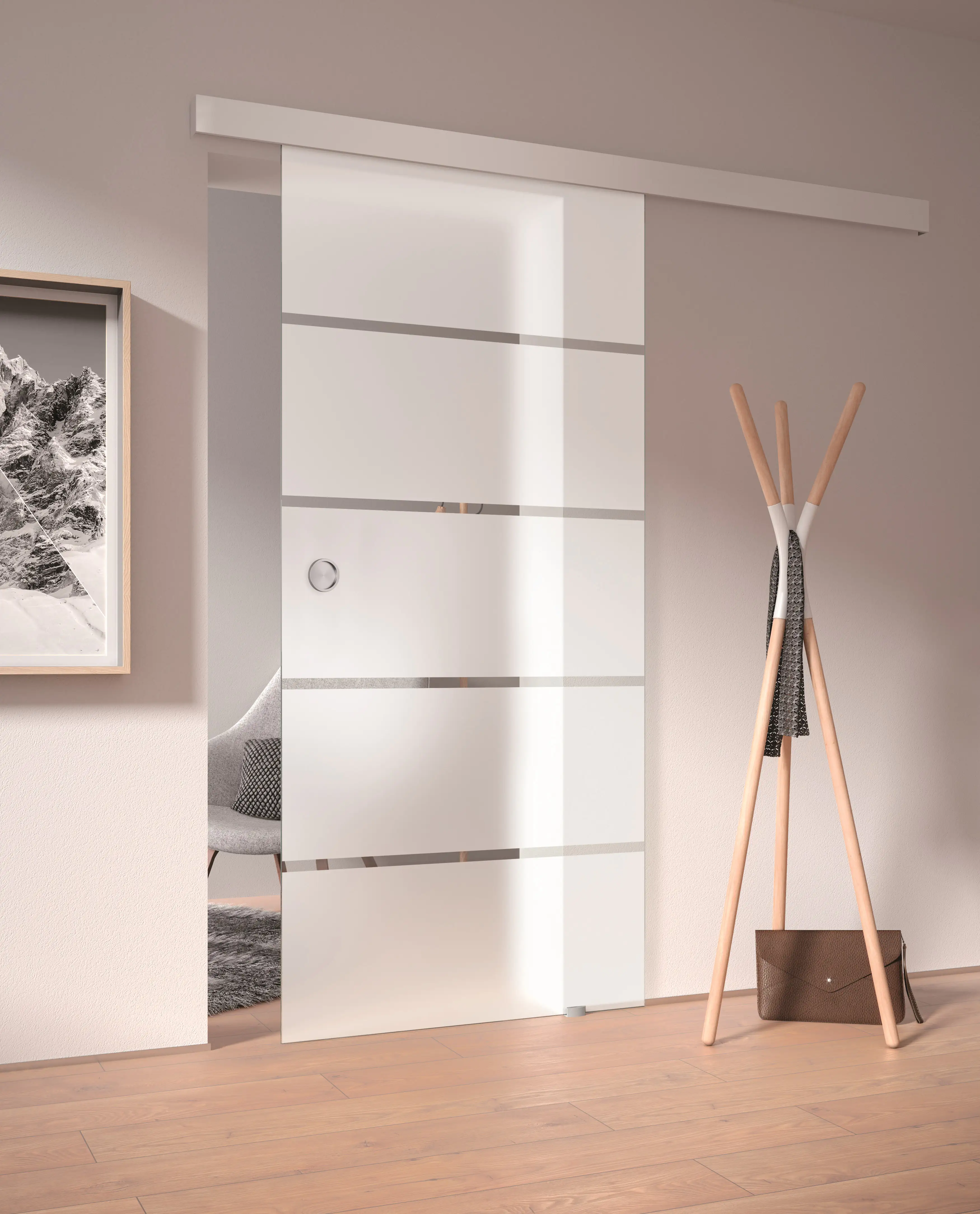 Ambiente Glas-Schiebetür Dekor S 36/03 ESG, Klarglas Ambiente Glas-Schiebetür Dekor S 36/03 ESG, Klarglas