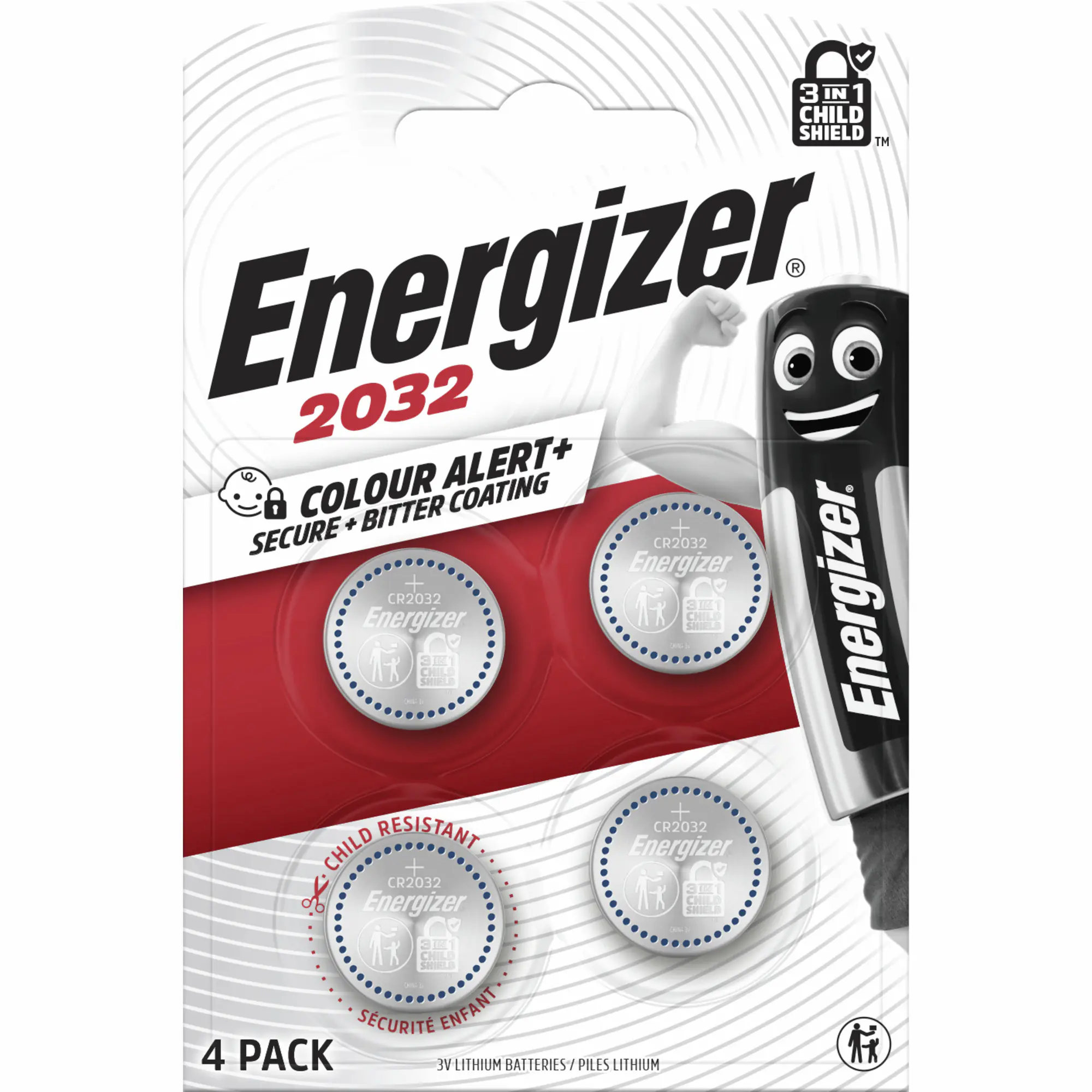 Energizer Knopfzelle CR 2032 Lithium 4er Pack