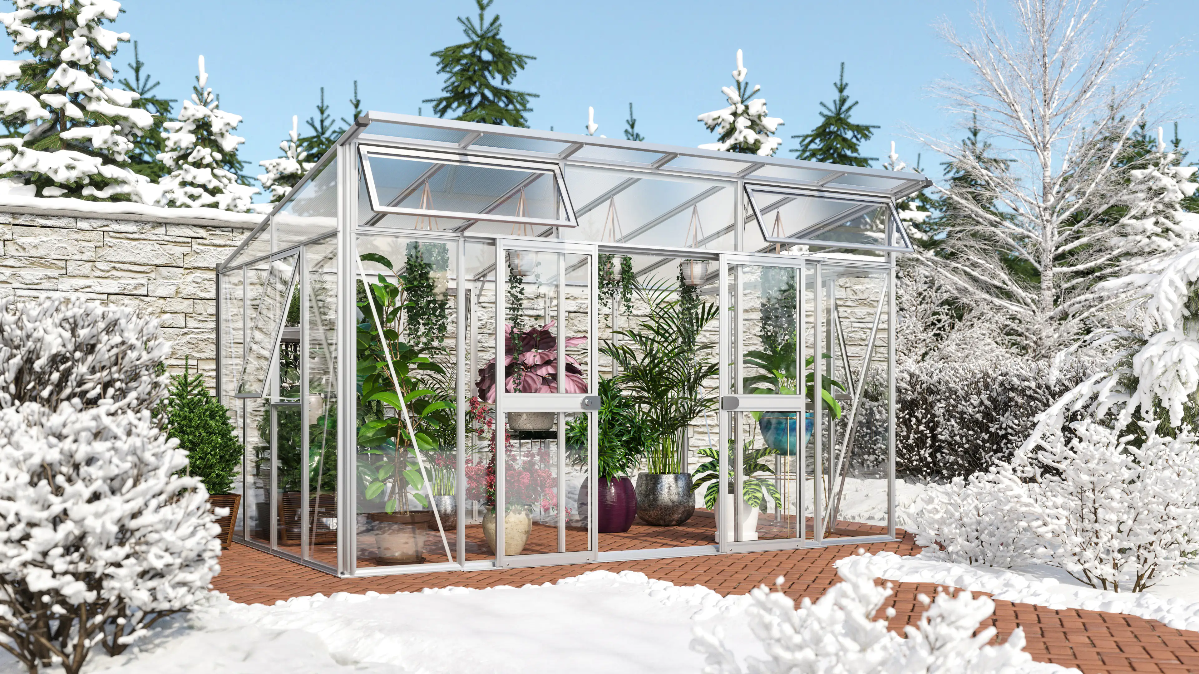 Vitavia Gewächshaus Aura 11500 275 x 396 cm 3 mm Sicherheitsglas 10 mm HKP