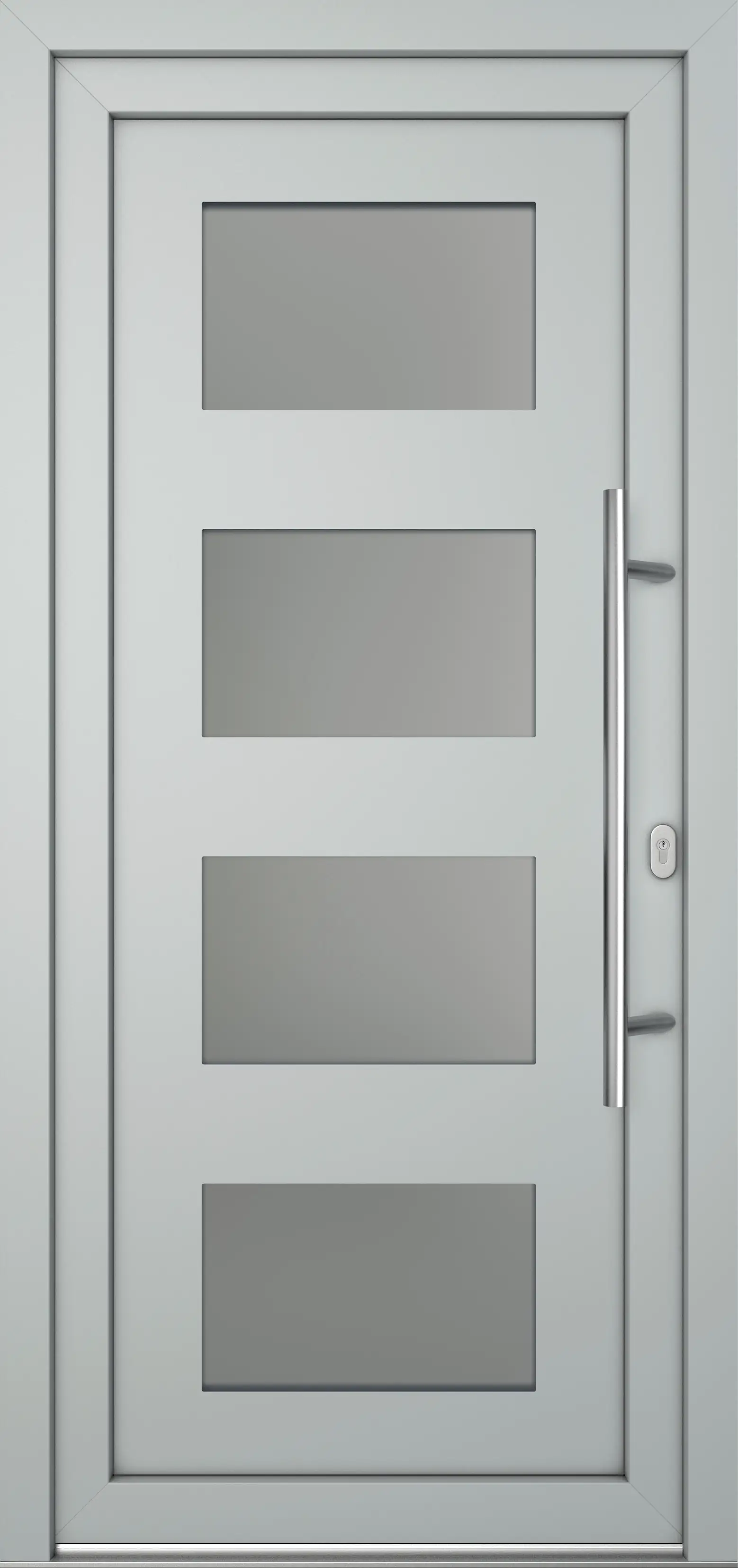Meeth Haustür Optimal Pro PVC Modell 101 88 x 200 cm DIN Rechts weiß/lichtgrau Meeth Haustür Optimal Pro PVC Modell 101 88 x 200 cm DIN Rechts weiß/lichtgrau