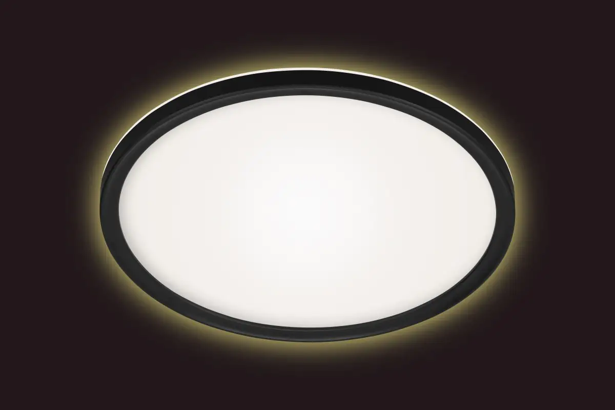 Di-Ka ultraflaches LED Panel Slim Ø 42 cm schwarz mit Backlight Di-Ka ultraflaches LED Panel Slim Ø 42 cm schwarz mit Backlight