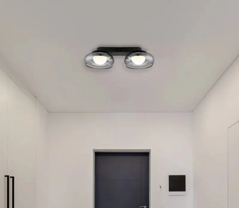 Globo Deckenleuchte Carlene 45 x 20 cm schwarz matt