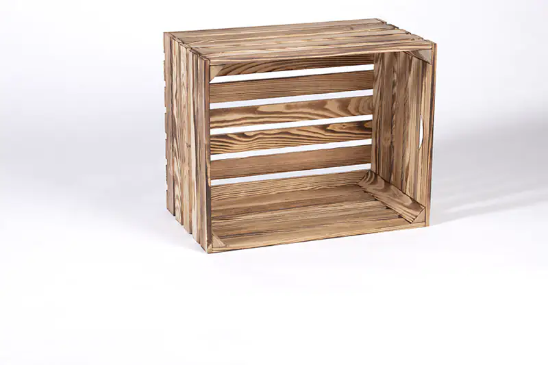 iWerk Holzkiste Geflammt M 50 x 40 x 30 cm