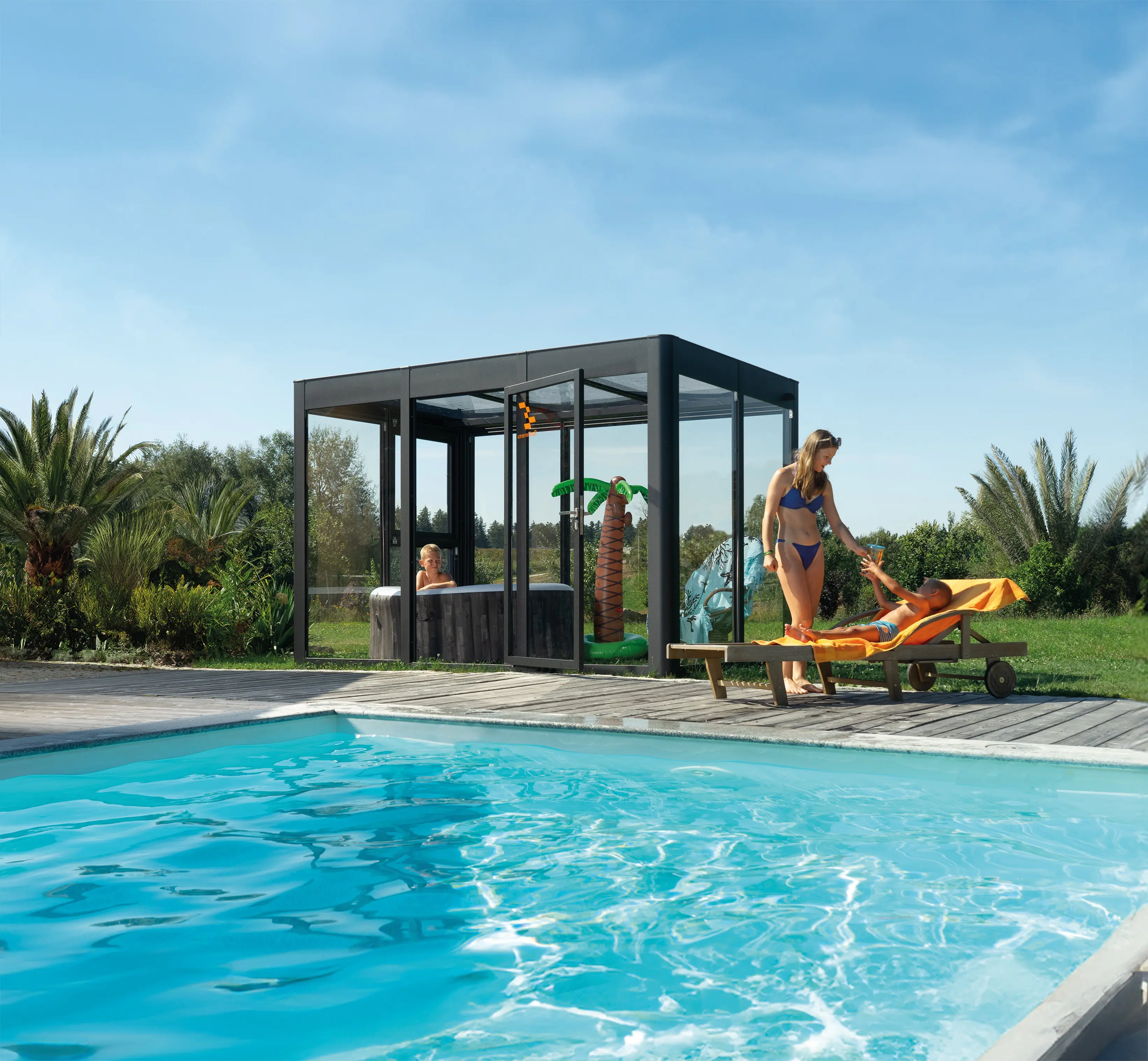 SunElements SunGarden Gartenhaus Infinity 3.2 338 x 233 cm anthrazit-metallic