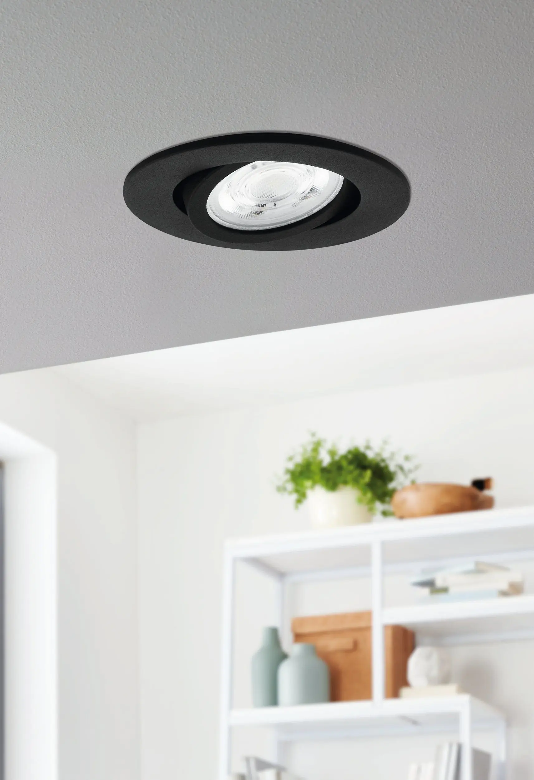Eglo Connect Einbauleuchte Saliceto-Z schwarz Ø 8,8 cm dimmbar, ww-kw, RGB Eglo Connect Einbauleuchte Saliceto-Z schwarz Ø 8,8 cm dimmbar, ww-kw, RGB