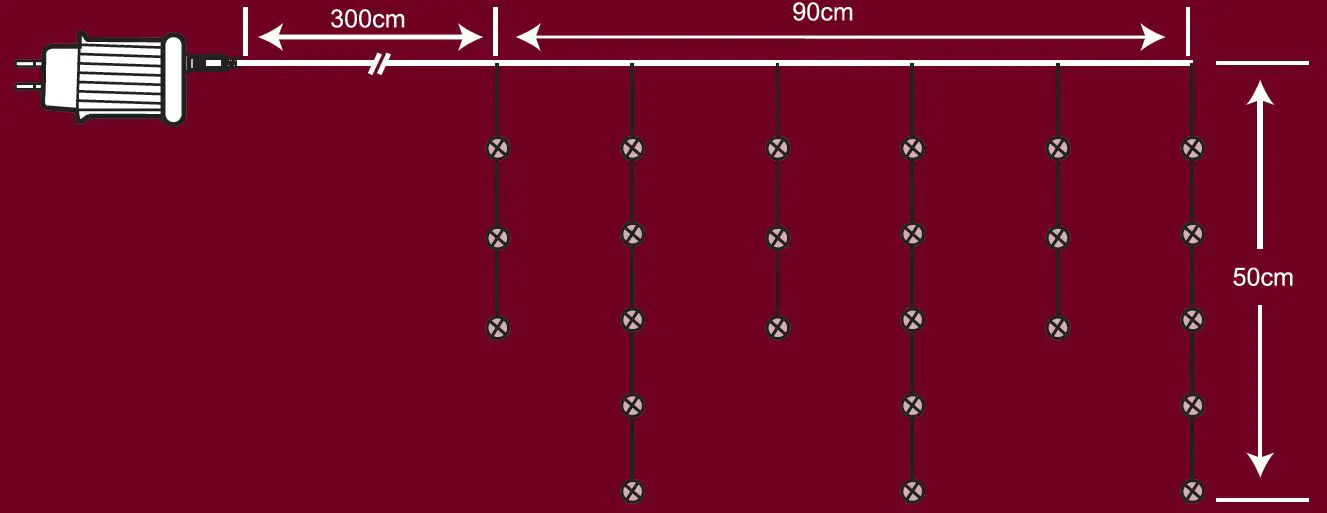 TrendLine LED-Lichtervorhang Sterne Außen 90 x 50 cm warmweiß mit Timer TrendLine LED-Lichtervorhang Sterne Außen 90 x 50 cm warmweiß mit Timer