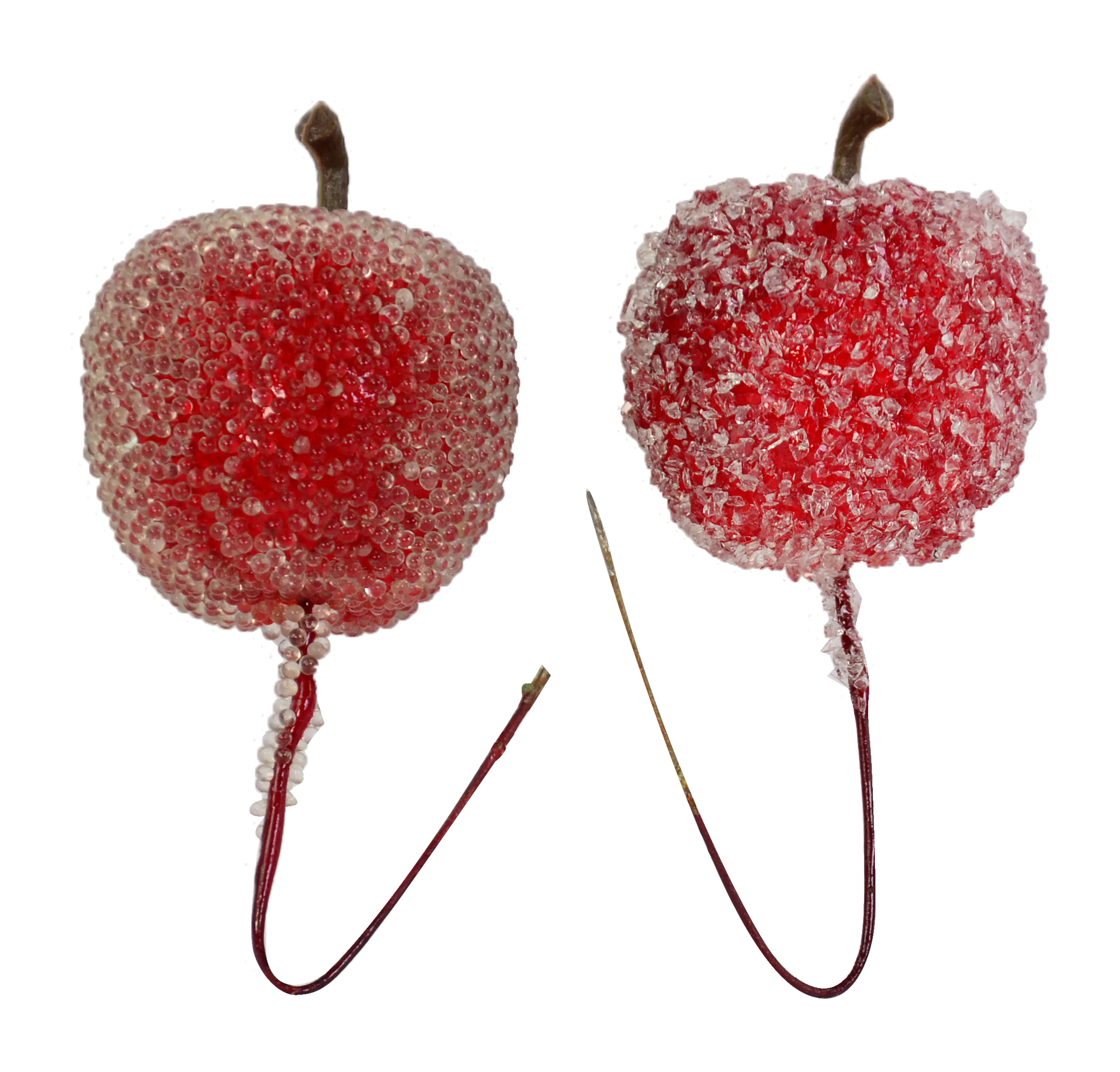 Riffelmacher Apfelpick bezuckert rot, 3,5 x3,5 x 3,4 cm