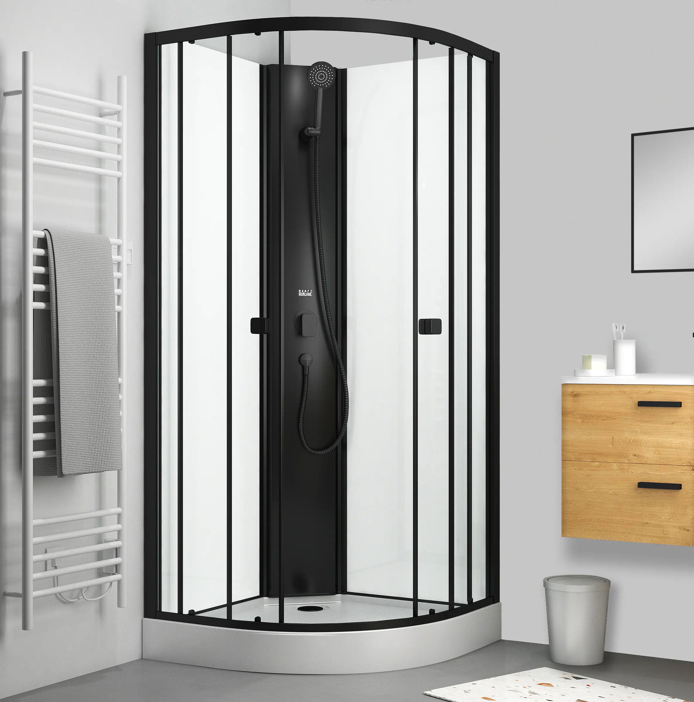 DSK Komplettdusche Essential Square 85 x 85 x 199,5 cm weiß