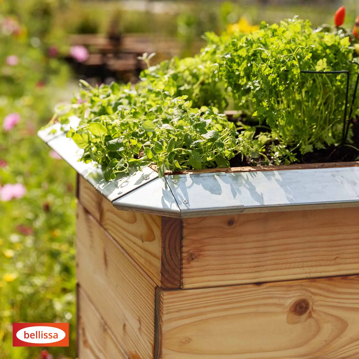 bellissa Eckteil zu Schneckenblech für Hochbeete 4er Set