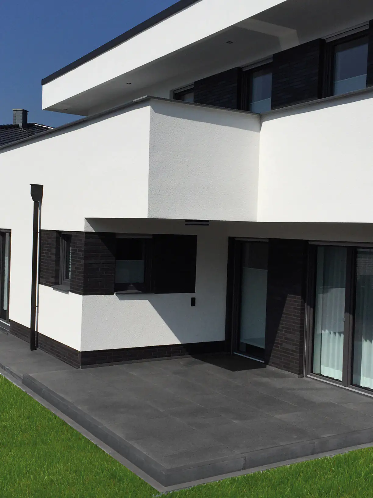 Terrassenplatte Feinsteinzeug Manhatten 60 x 60 x 2 cm schwarz