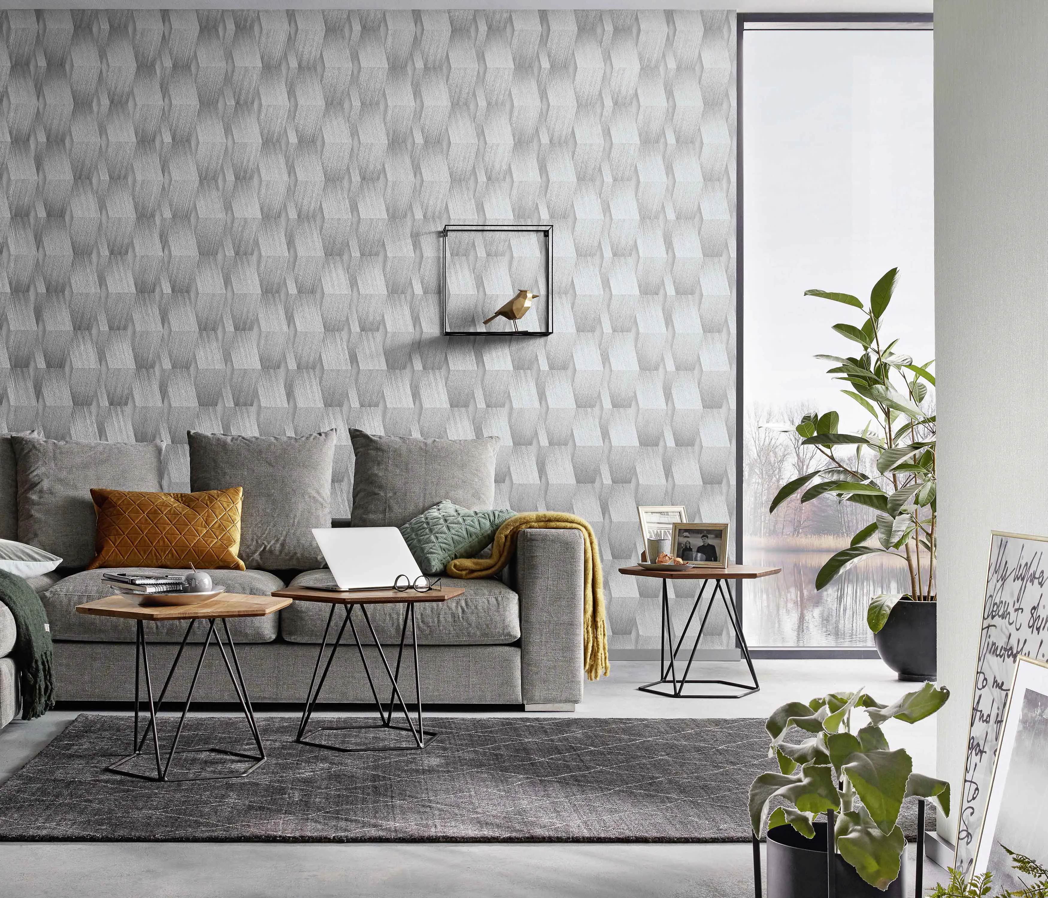 Guido Maria Kretschmer Vliestapete 10046-10 Fashion For Walls grafik grau 10,05 x 0,53 m