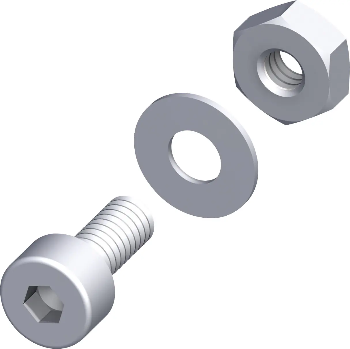 alfer Zylinderkopfschrauben-Set M 3, M 3, Maß B: 8 mm Stahl verzinkt