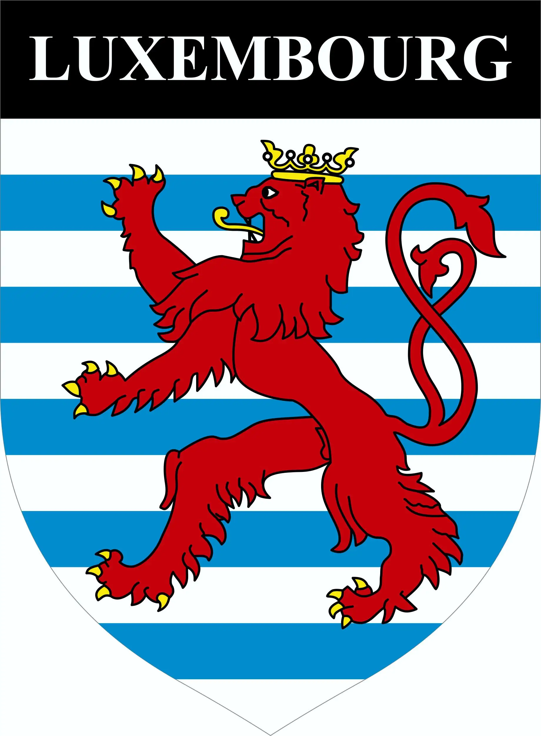 Hermann Schütz Aufkleber Wappen Luxembourg 85x65mm
