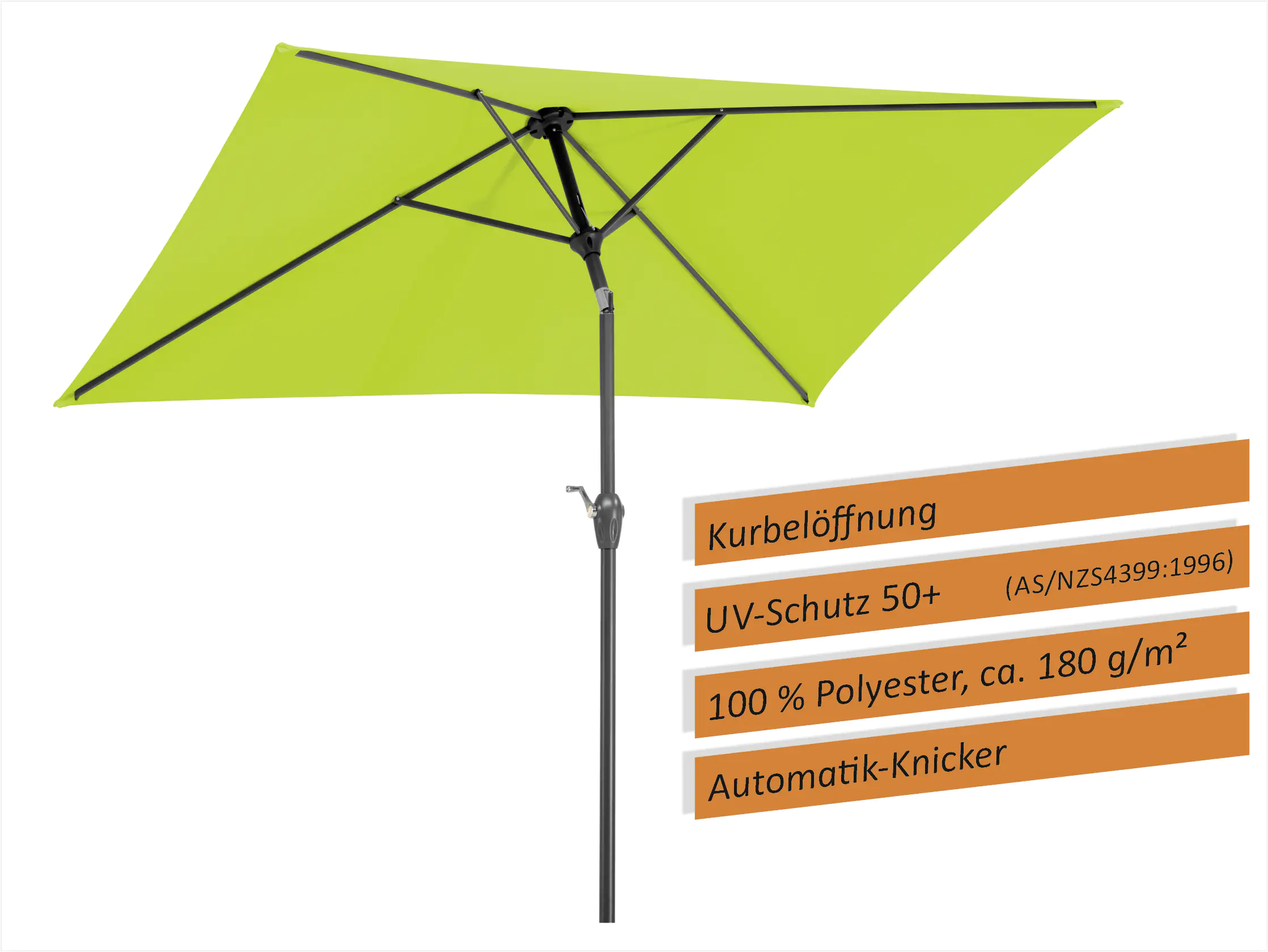 Schneider Sonnenschirm Bilbao apfelgrün 210 x 130 cm kaufen Globus