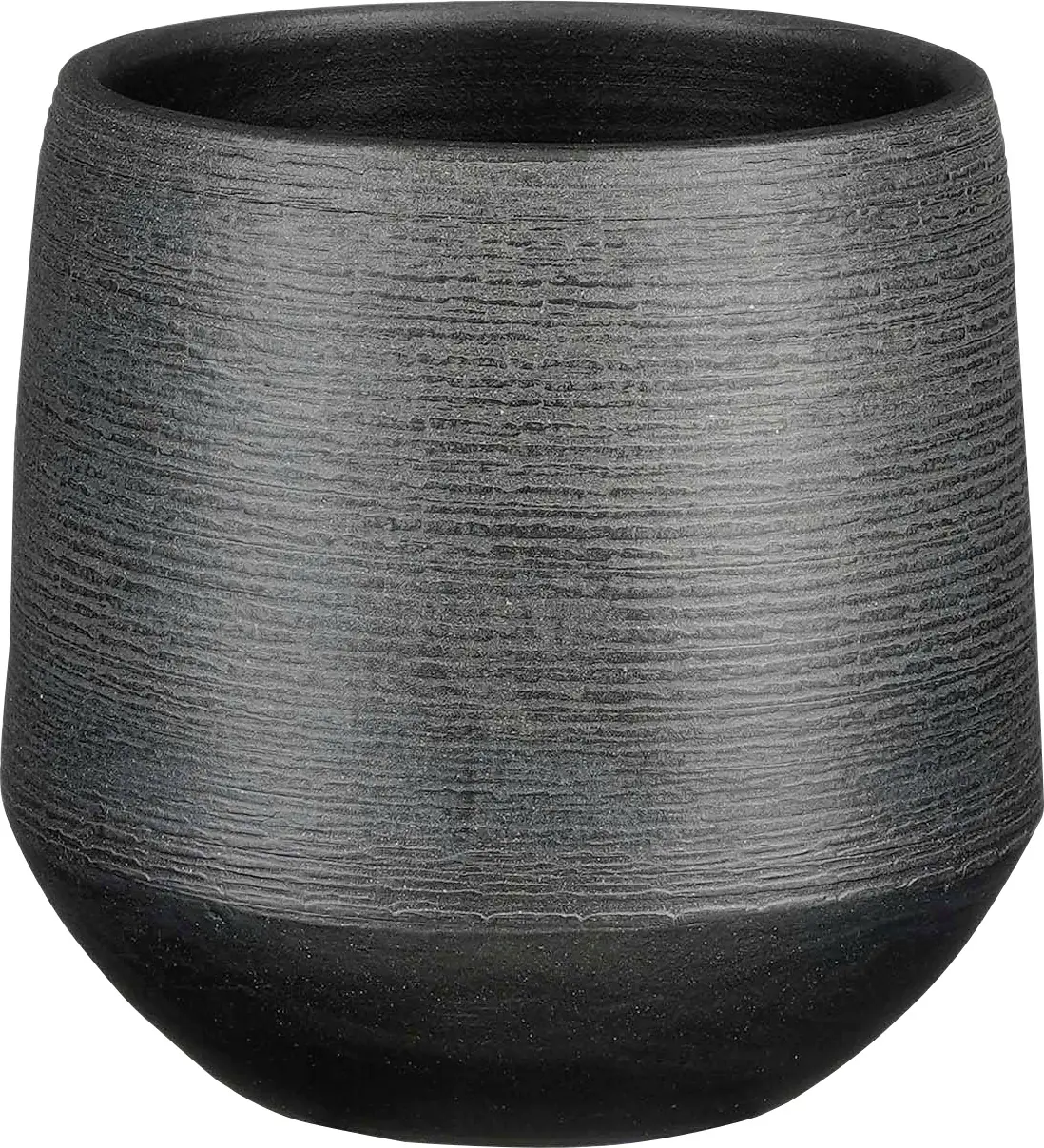 Mica Decorations Topf Evora terracotta 18 x 19 cm schwarz