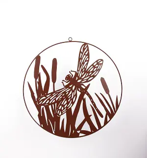 TrendLine Aufhänger Metall Libelle Ø 40 cm rusty