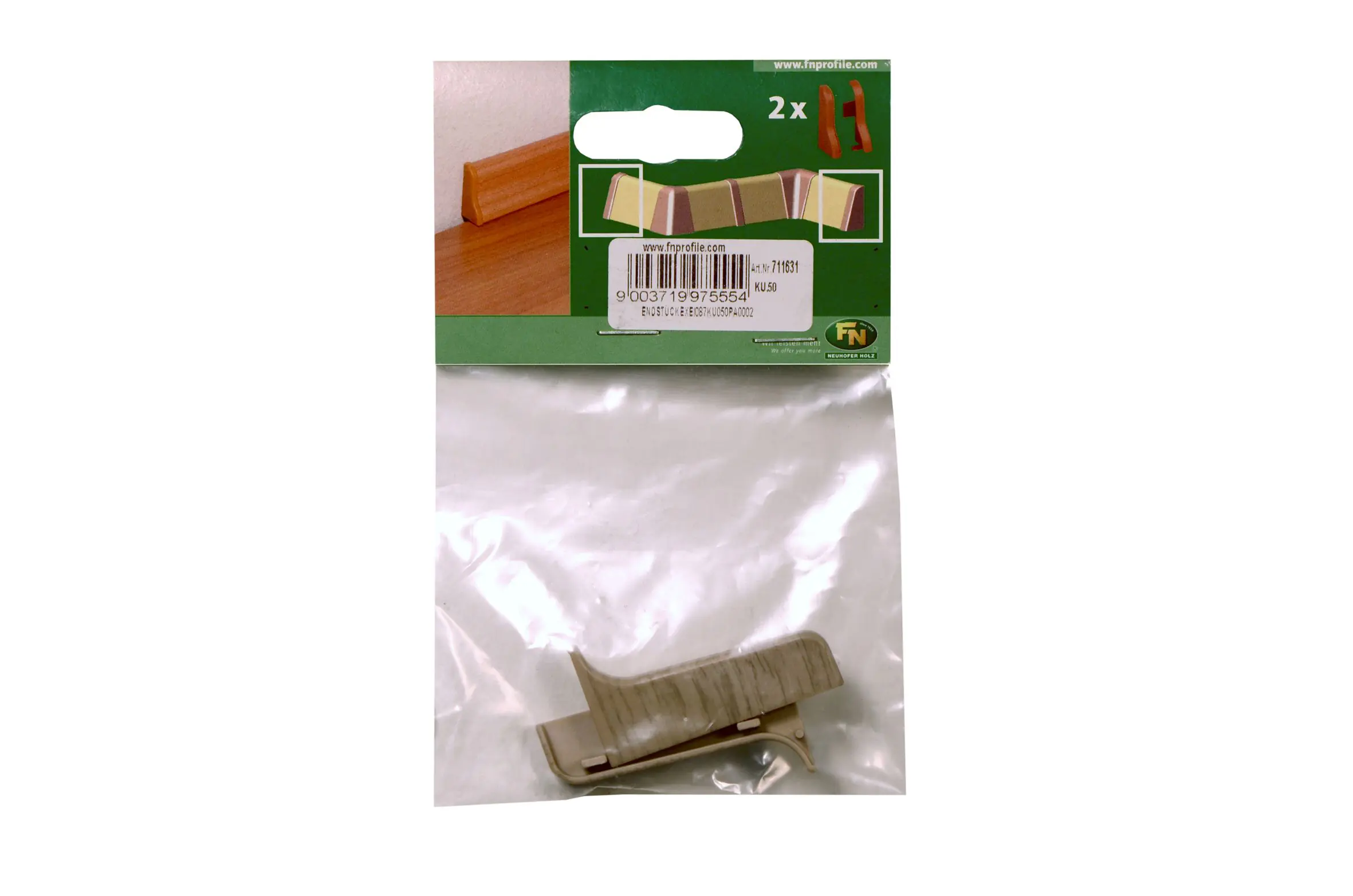 Endstück für Kunststoffleiste ku.050 kalkEiche