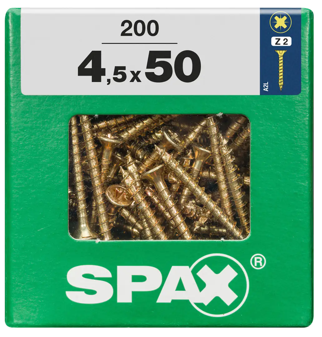 Spax Universalschrauben 4.5 x 50 mm PZ 2 - 200 Stk.