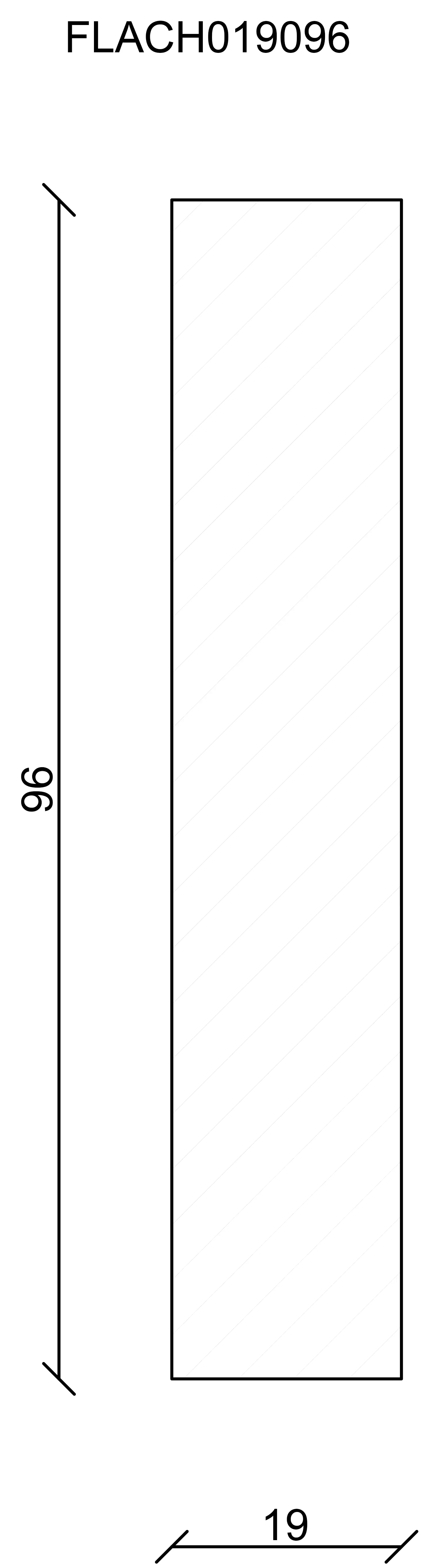 FN Neuhofer Flachleiste 100 cm 96 x 19 mm Fichte/Kiefer