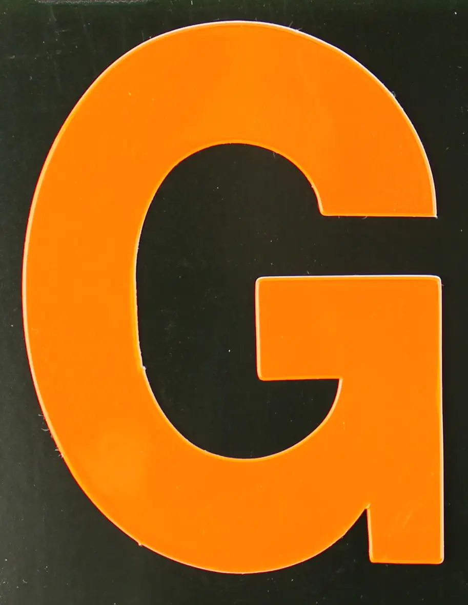 Conacord Reflektierender Klebebuchstabe G orange "G"