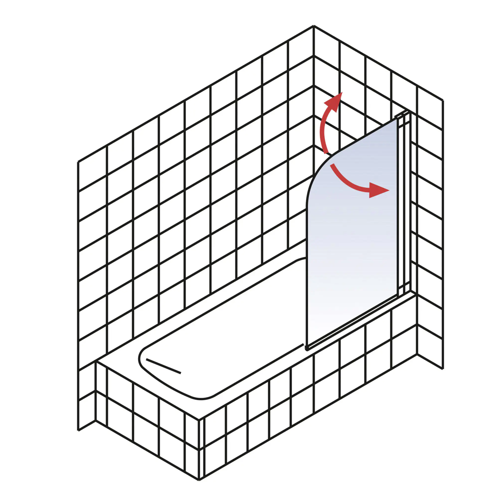 Schulte Badewannenaufsatz inkl. Klebe-System, 1-teilig, 70 x 130 cm