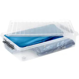 Sunware Rollerbox Q-line 60L transparent metallfarbig 80 x 50 x 20 cm Sunware Rollerbox Q-line 60L transparent metallfarbig 80 x 50 x 20 cm