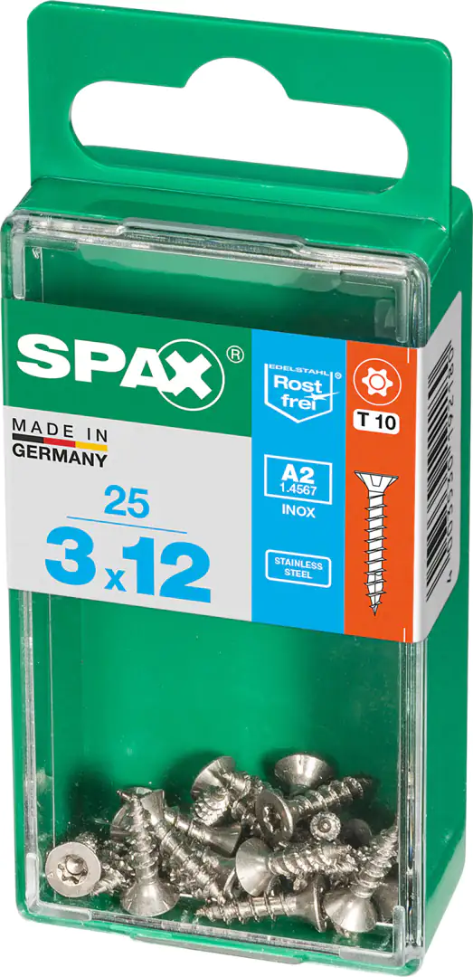 Spax Universalschrauben 3.0 x 12 mm TX 10 - 25 Stk.