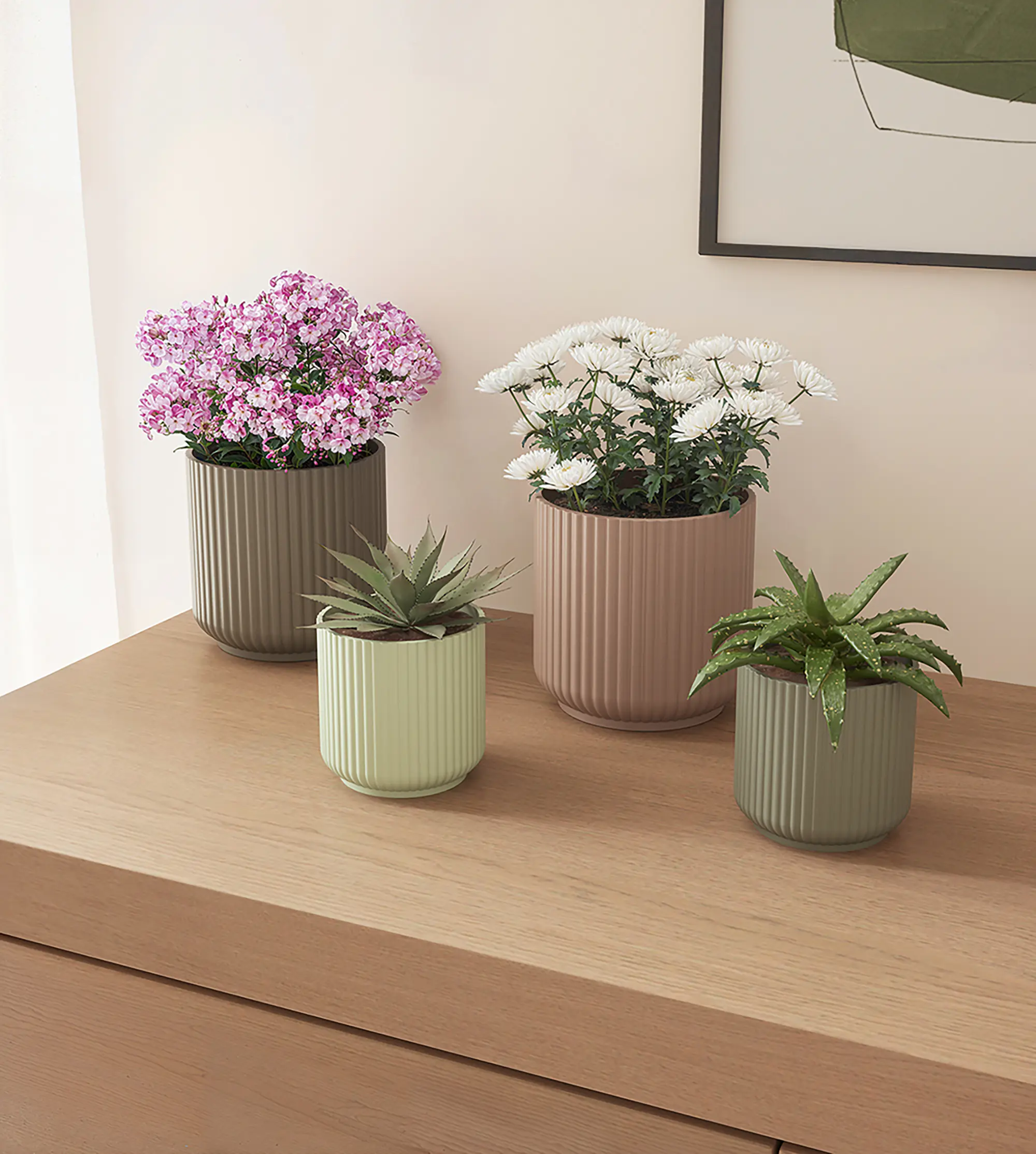 Artevasi Übertopf Luna Keramik weiß matt Ø 19 x 17 cm 