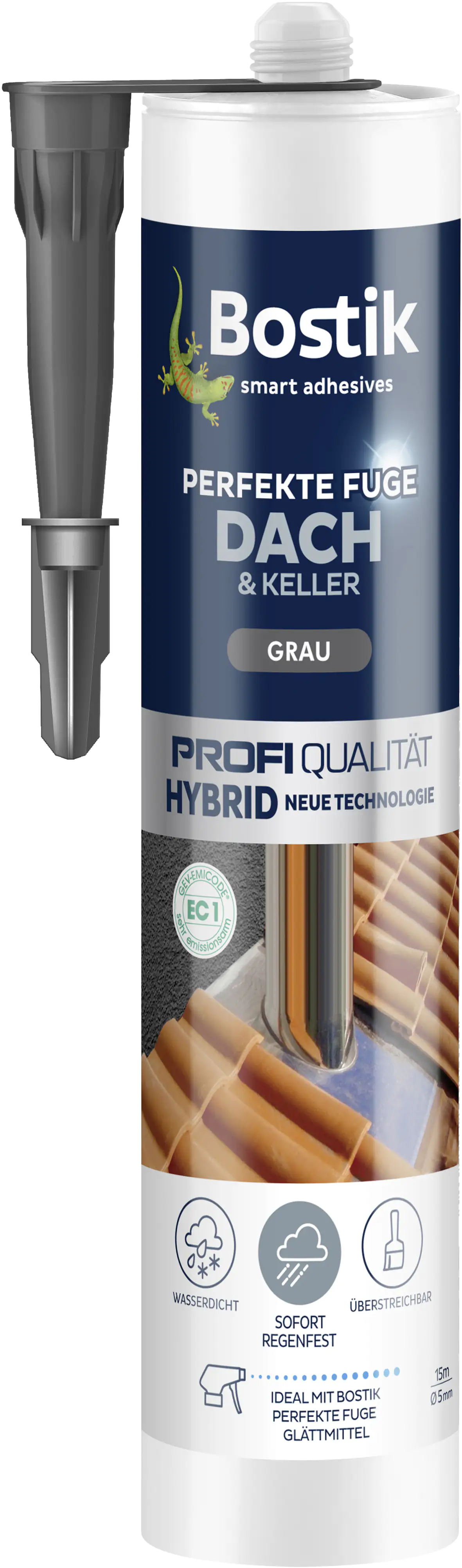 Bostik Perfekte Fuge Dach & Keller grau 280 ml