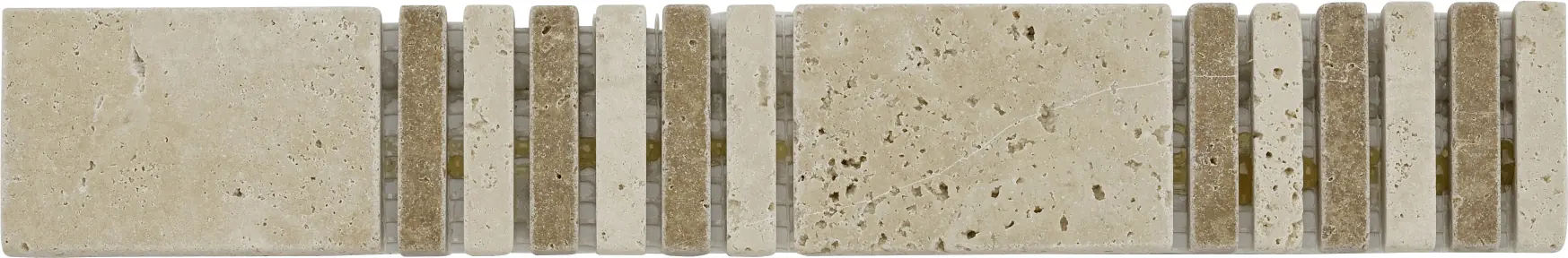 Fliesenbordüre Marmor Ticino 4,8 x 30,5 cm beige