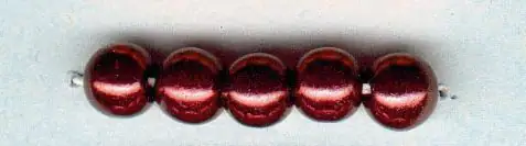 Glorex Wachs Perlen 6 mm 60 Stück, weinrot