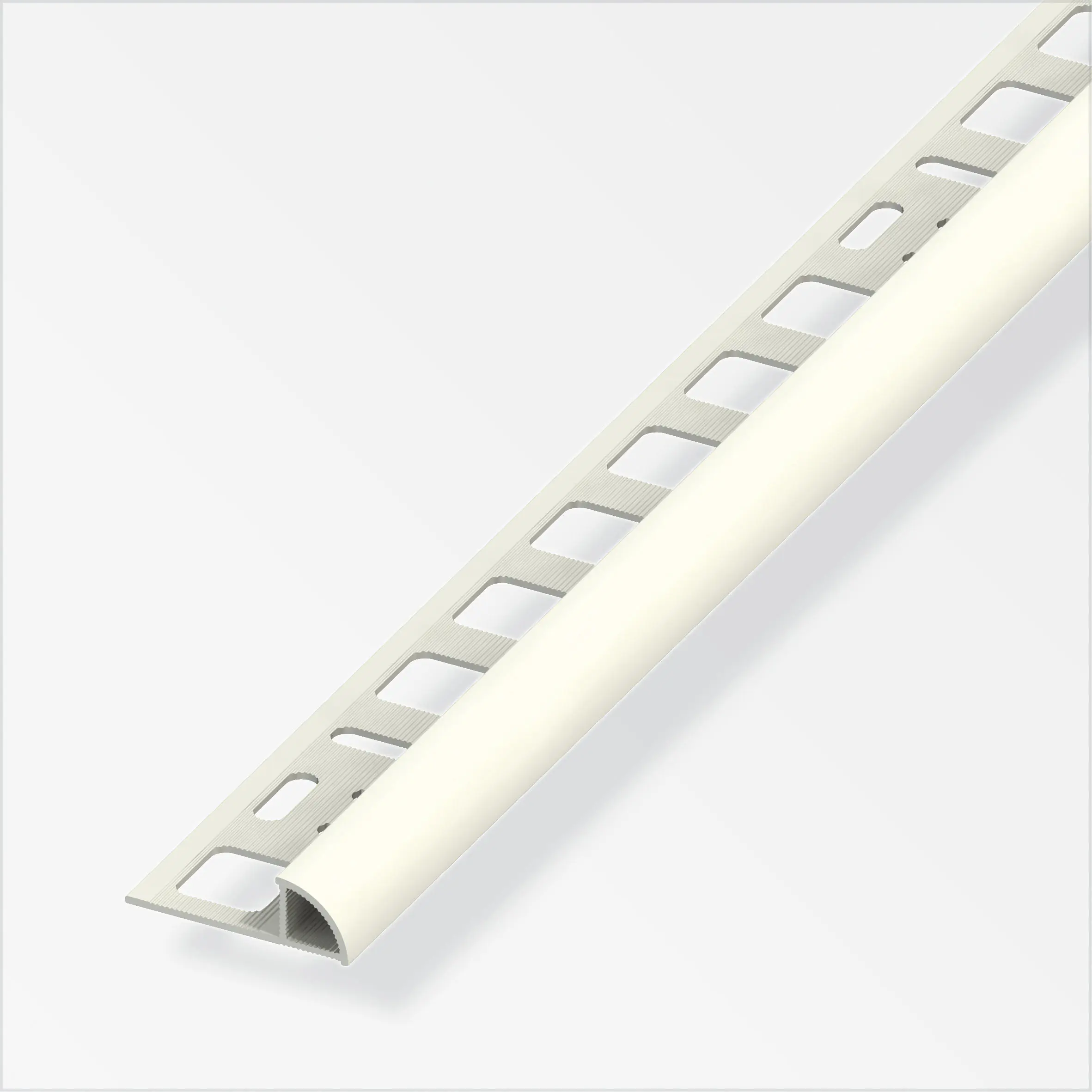 alfer Viertelkreisprofil PVC glatt jasmin