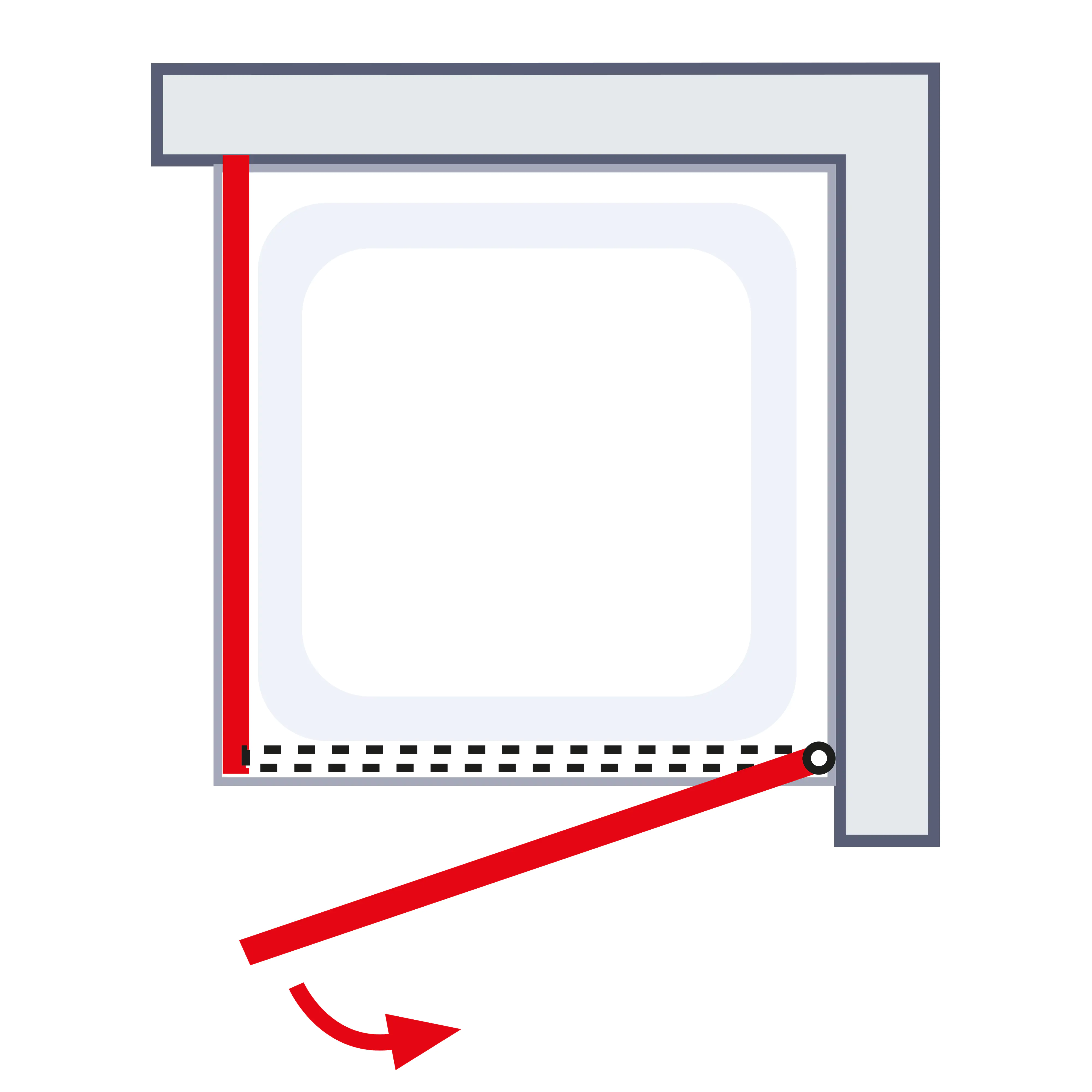 Schulte Drehtür Seitenwand 80 x 80 x 192 cm Alexa Style 2.0