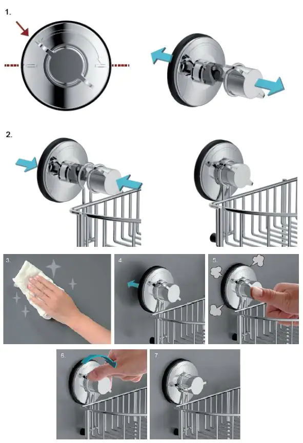 Primaster Eck-Duschkorb Octopus Edelstahl 3 Ablagen chrom ohne Bohren