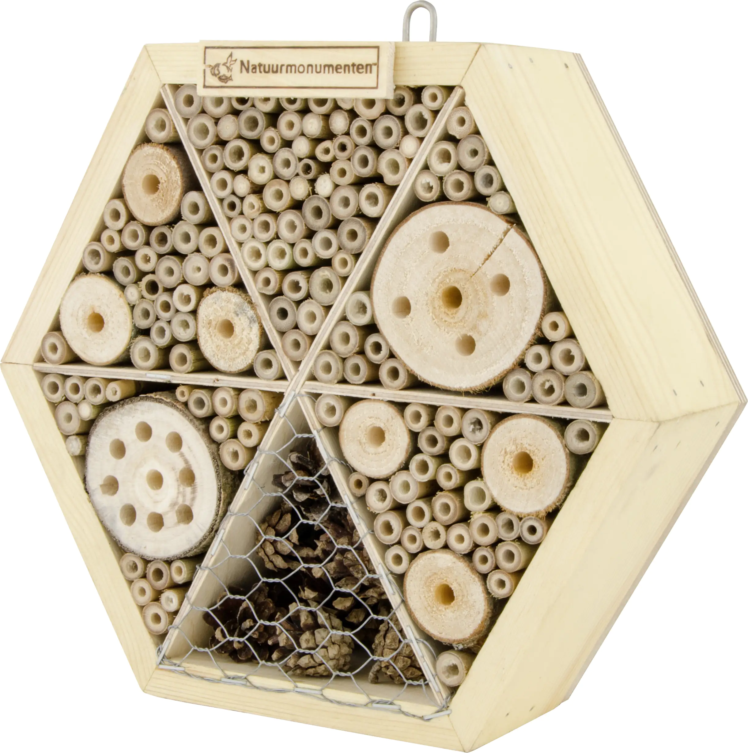 5051054264080_2471503 CJ Wildlife Insektenhaus Hexagon natur 8 x 25,1 x 25,1 cm