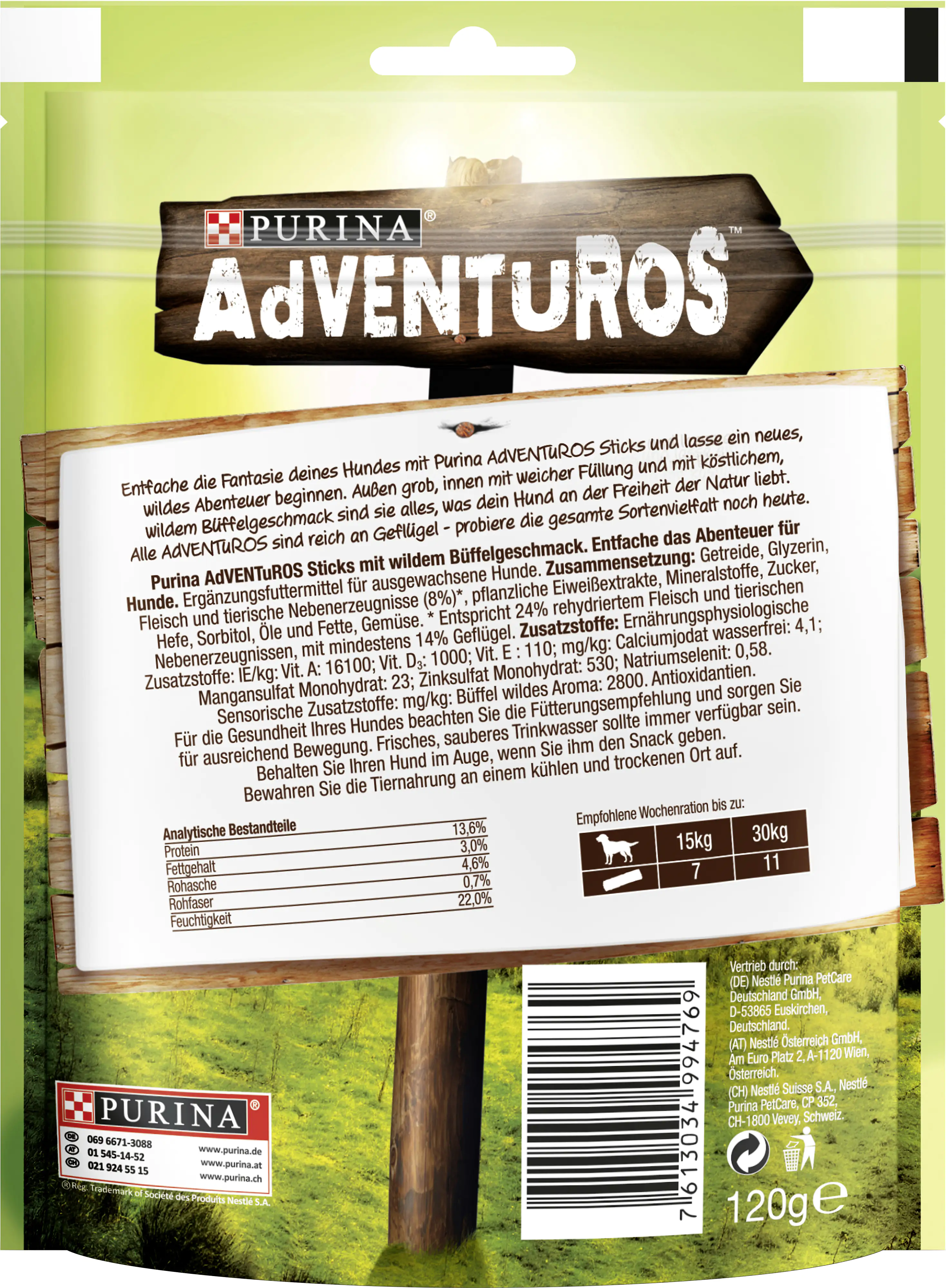 7613034994769_2705949 Adventuros mit Büffelgeschmack 120 g