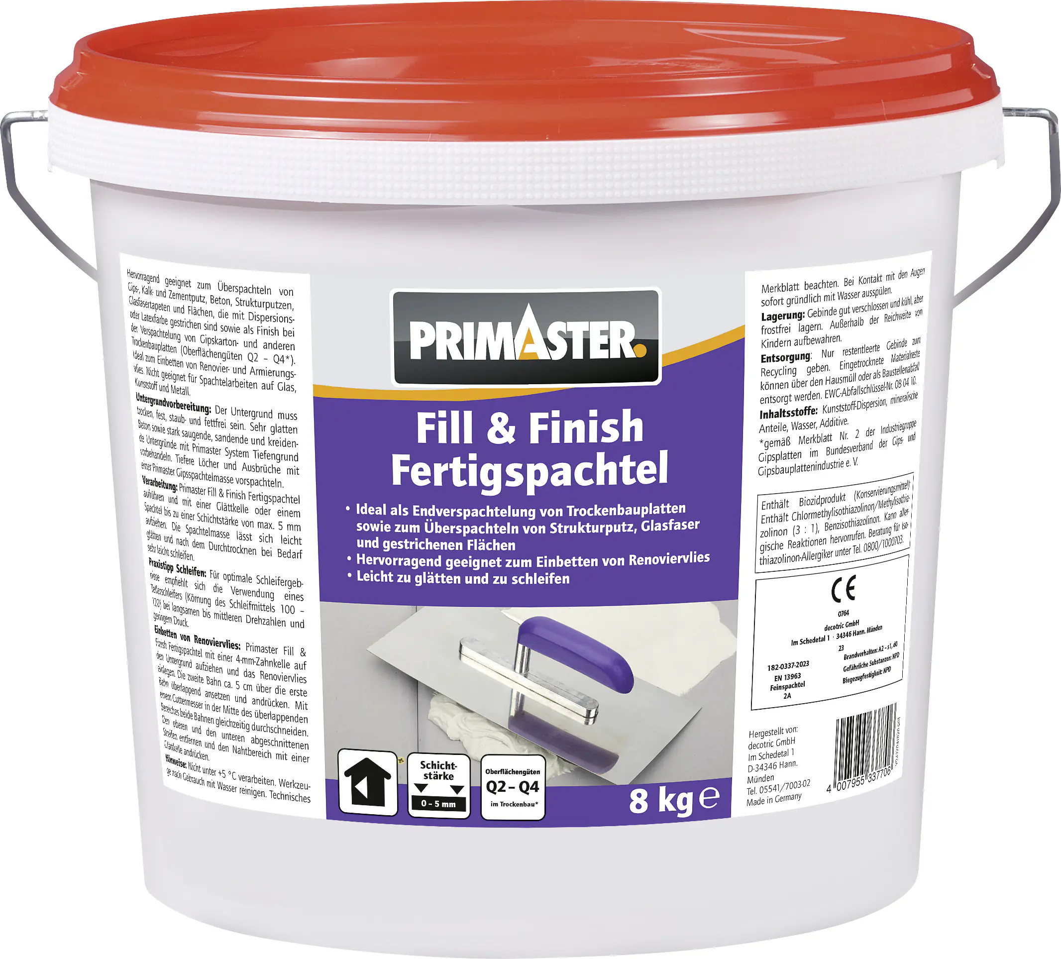 Primaster Fertigspachtel Fill & Finish 8 kg