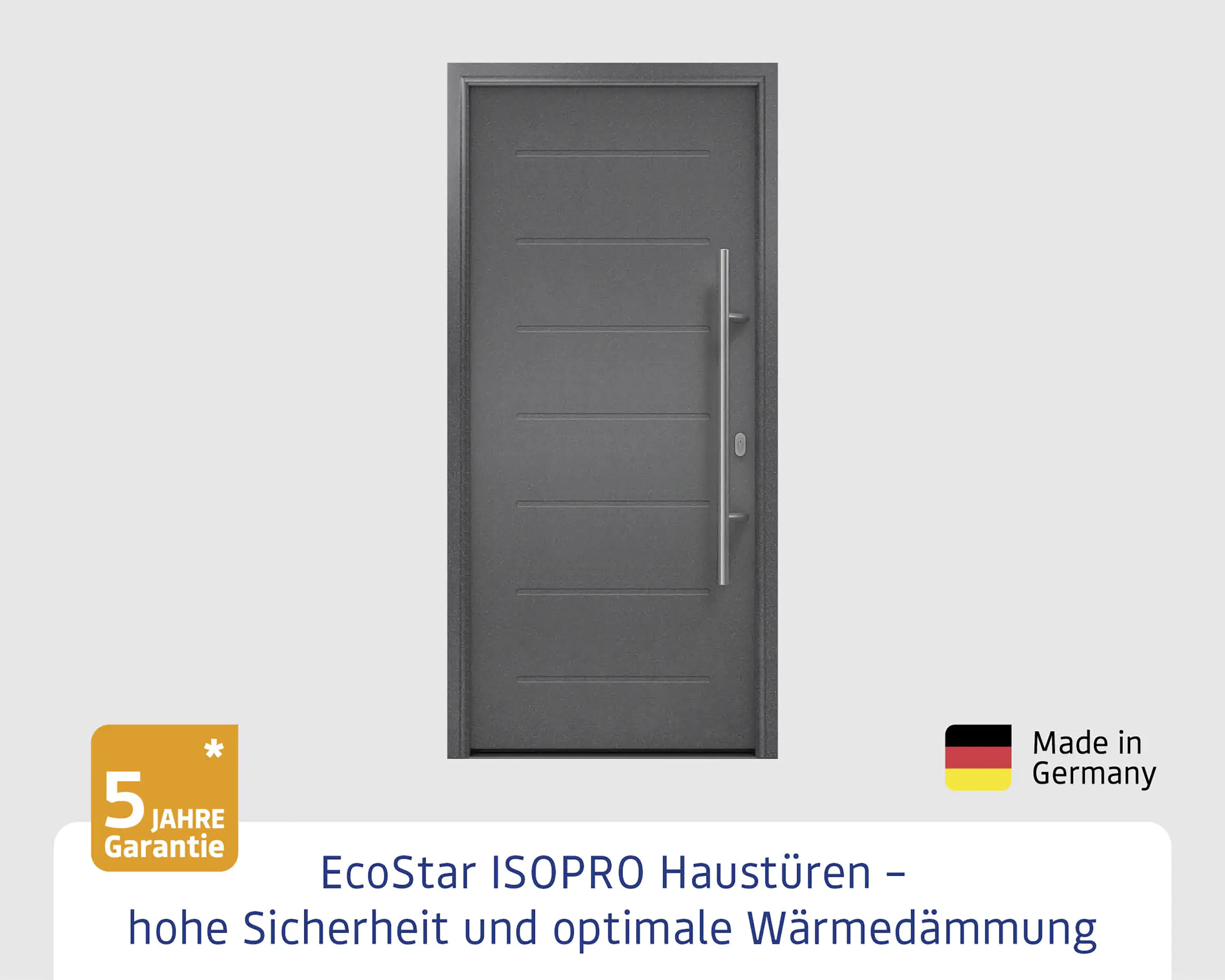 EcoStar Haustür ISOPRO IP 015 anthrazit metallic 110 x 210 cm EcoStar Haustür ISOPRO IP 015 anthrazit metallic 110 x 210 cm
