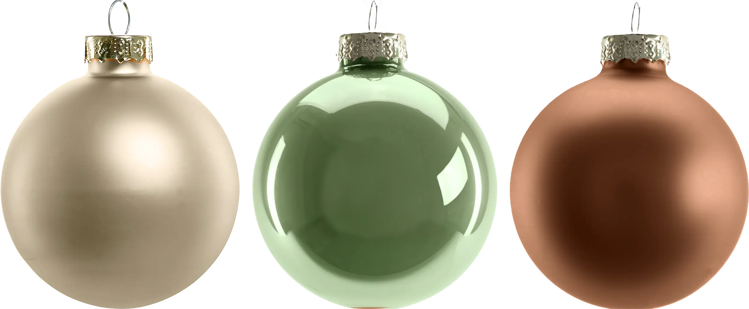 TrendLine Weihnachtskugeln aus Glas Ø 6 cm grün espresso 20 Stück