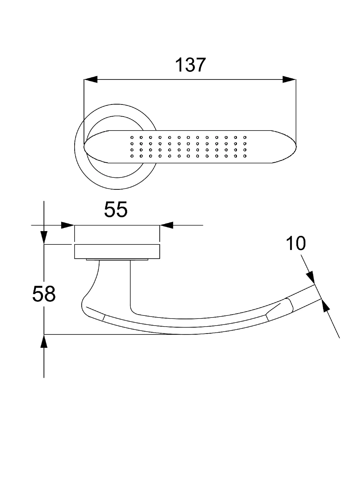 Alpertec BB-Rosettengarnitur Carlo Messing silber rund