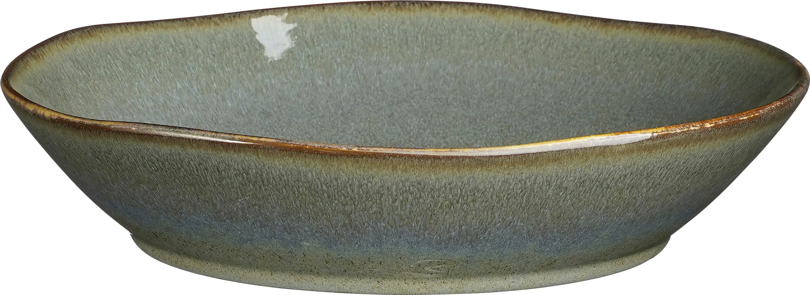 Mica Decorations Schale Racco stoneware 6 x 28 cm grün