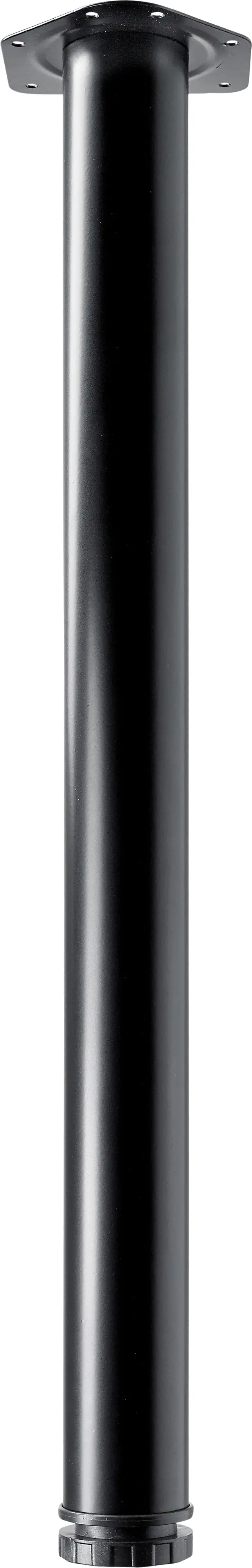 Hettich Tischbein Zela 6,0 x 70 cm Stahl schwarz - 1 Stück