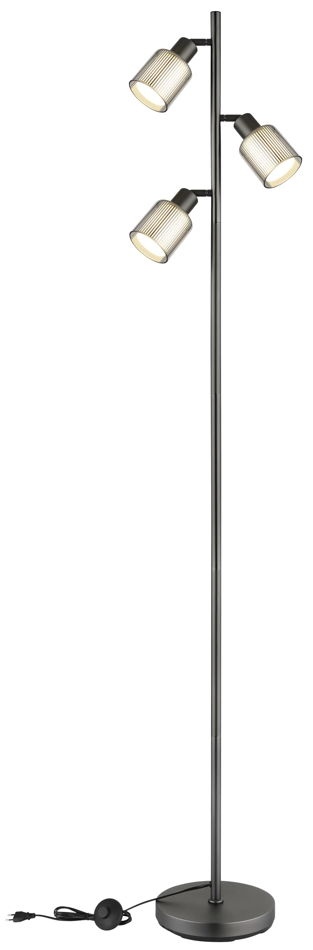 Globo Stehleuchte Villegas 161 cm schwarz-chrom matt